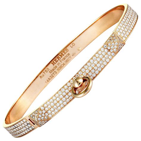 eurojewelry hermes diamond bracelet|hermes kelly bracelet full diamond.